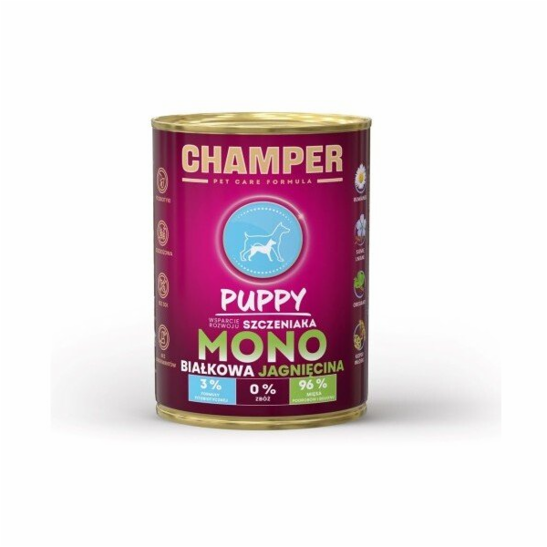 CHAMPER Puppy Monoprotein Lamb - vlhké krmivo pro psy - 400g
