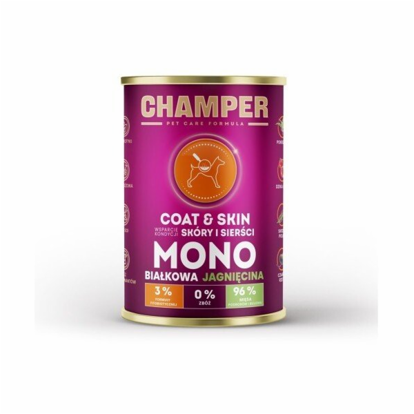 CHAMPER Coat & Skin Monoprotein Lamb - vlhké krmivo pro p...