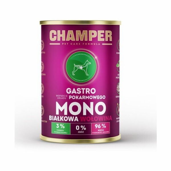 CHAMPER Gastro Monoprotein Beef - vlhké krmivo pro psy - ...