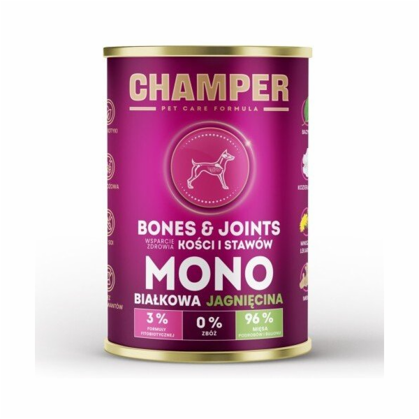 CHAMPER Bones & Joints Monoprotein Lamb - vlhké krmivo pr...