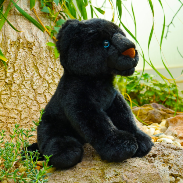 Rappa Plyšový černý panter sedící 23 cm ECO-FRIENDLY