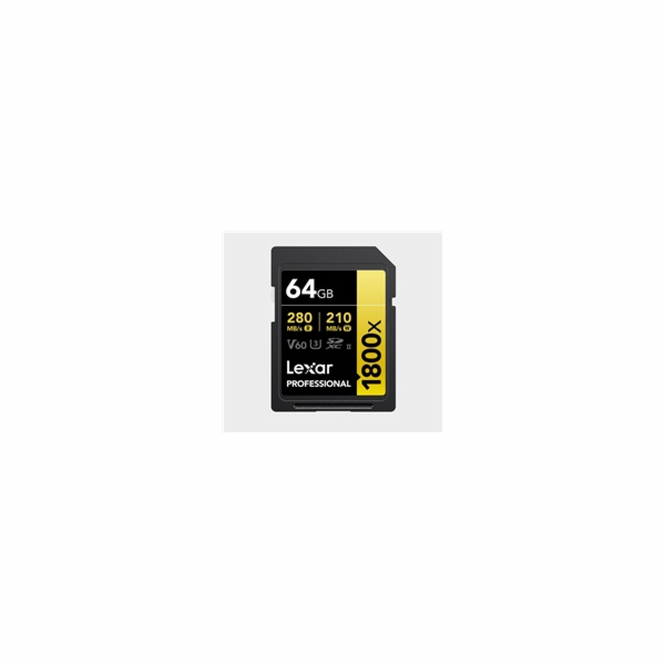 Karta Lexar Professional 1800x SDXC 64 GB Class 10 UHS-II...
