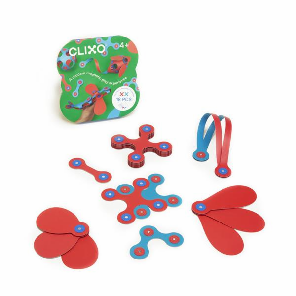 Stavebnice CLIXO Itsy Flamingo & Turquoise - magnetická, ...