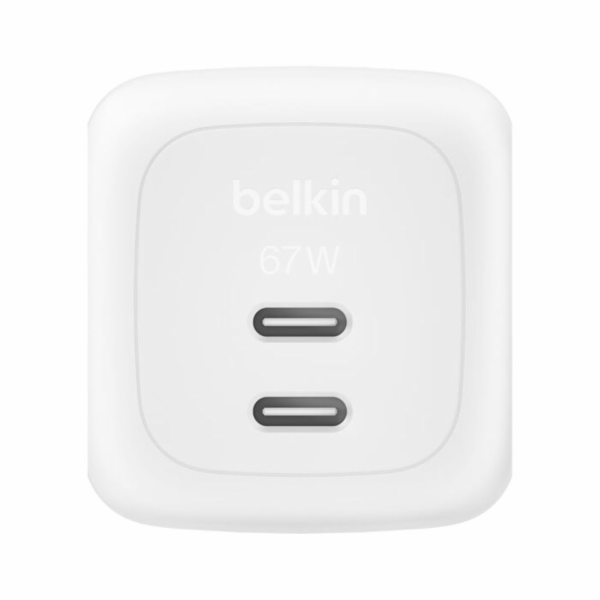Belkin Ladegerät Dual USB-C 67W PD + PPS ,weiß        WCH...