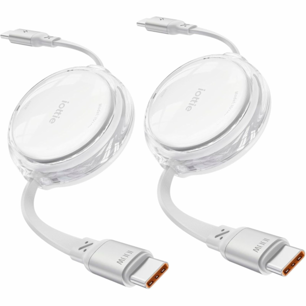 iOttie kábel 100W Retractable USB-C Cable 2 Pack - White