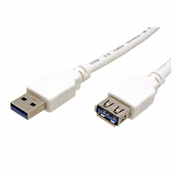 Kabel Value USB 3.0 A-A, M/F 1,8m, prodlužovací, bílý
