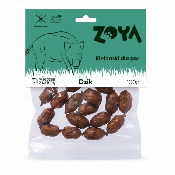 ZOYA Wild boar sausages - pamlsek pro psa - 100g