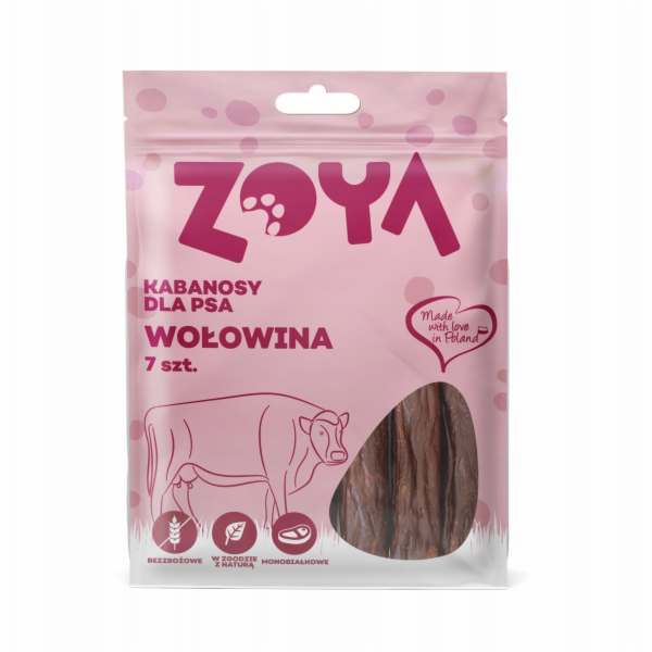 ZOYA Beef sausages - pamlsek pro psa - 7 ks