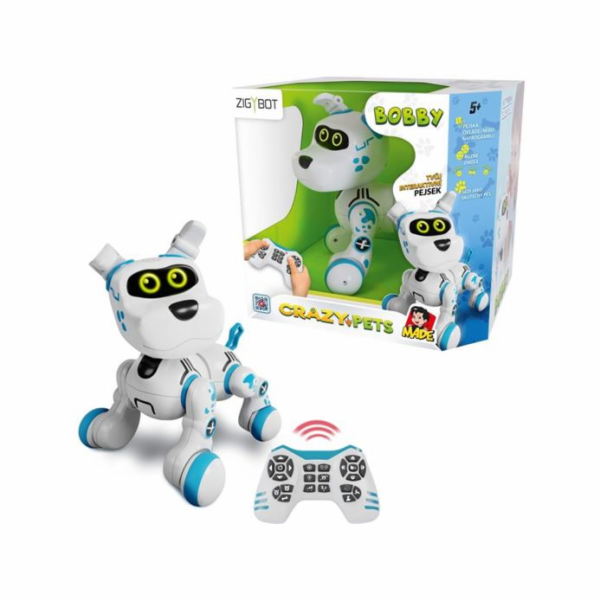 Robot MaDe Zigybot Robotický pes BOBBY, dotykové senzory,...