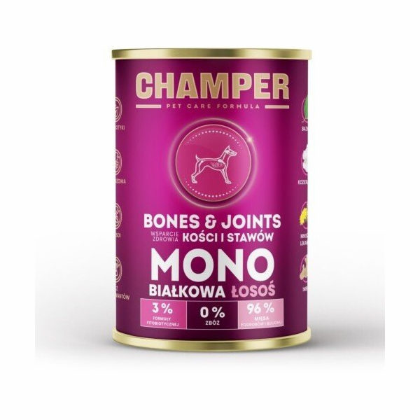 CHAMPER Bones & Joints Monoprotein Salmon - vlhké krmivo ...