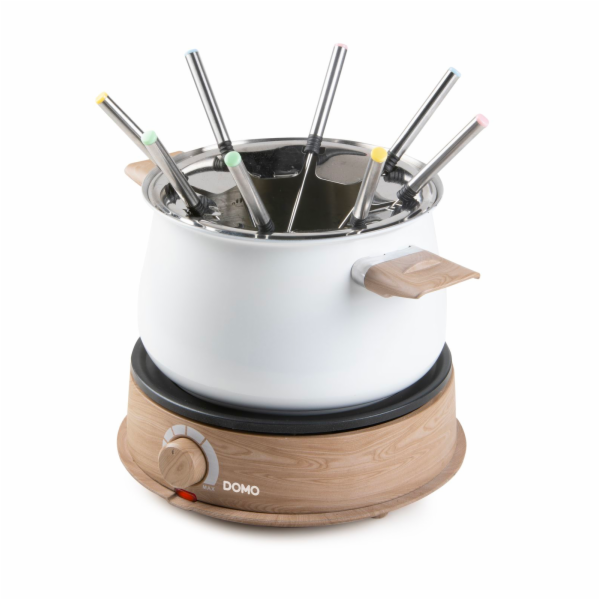 Fondue - bílý - dřevěný vzhled - DOMO DO736F