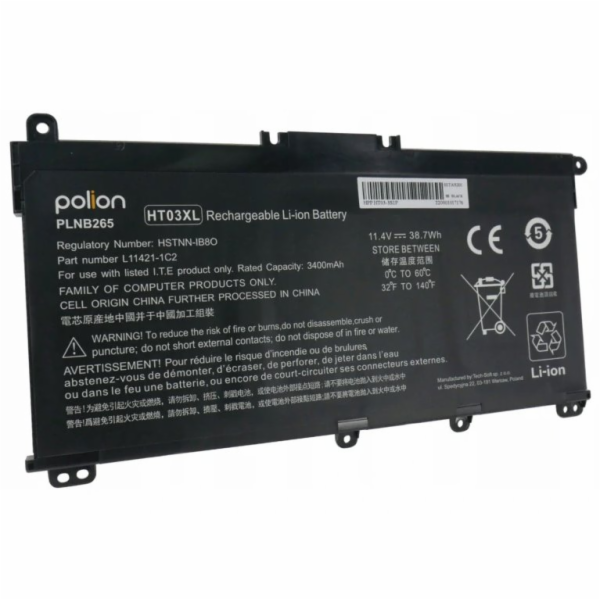 TRX baterie Polion HT03XL/ 11.4V/ 3400 mAh/ Li-Pol/ HSTNN...
