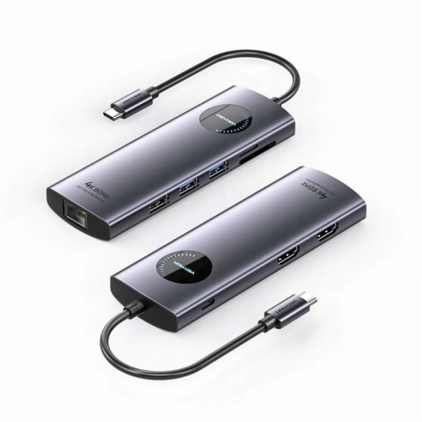 Dokovací stanice Vention 9v1 MST USB-C 4K 100 W 5 Gbps