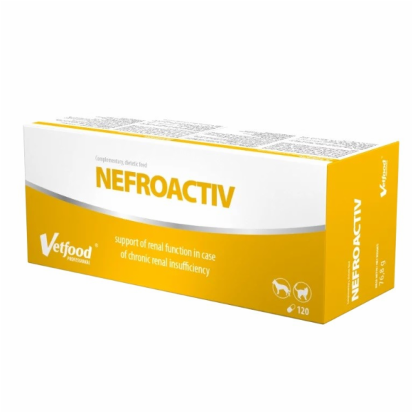 VETFOOD Nefroactiv - doplňky stravy pro psy a kočky - 120 ks