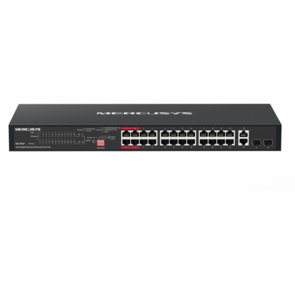 Switch TP-Link Mercusys MS128GP 2x GLAN, 24x GLAN s PoE+,...