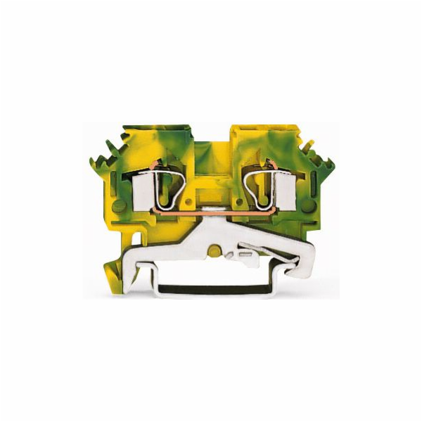 WAGO 2MM2 žluto-zelené 2-zelené konektor (281-607)