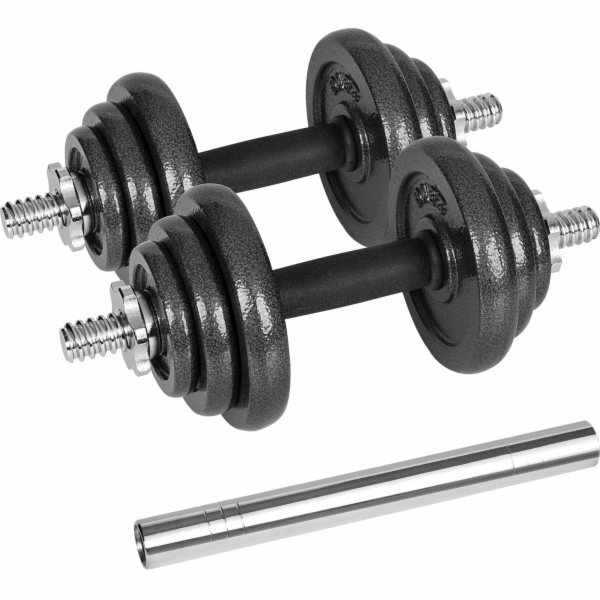 REBEL ACTIVE Nastavitelné činky v kufříku 20 kg s tyčí
