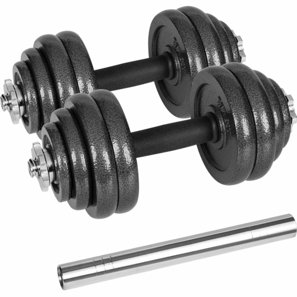 REBEL ACTIVE Nastavitelné činky v kufříku 30 kg s tyčí