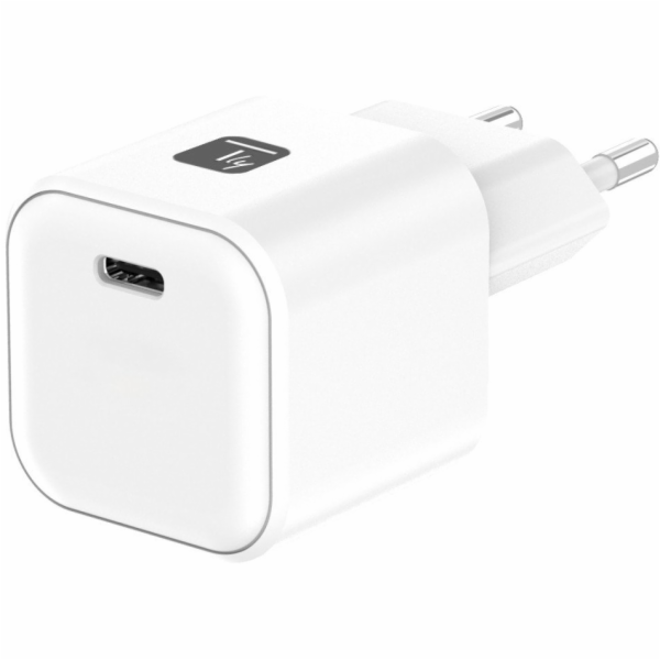 Techly Nabíječka GaN USB-C 65W PD3.0 PPS do zásuvky, bílá