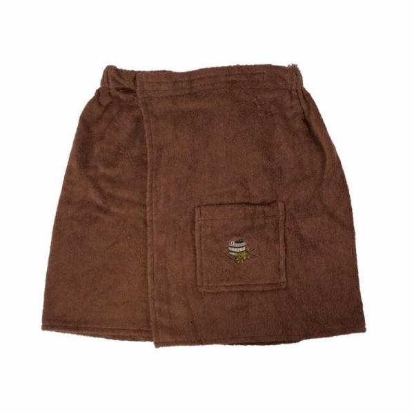 Zástěra do sauny NAMU TEKSTILE, 50 x 55 cm, hnědá