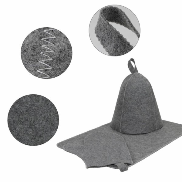 Saunová souprava FLAMMIFERA (pasenka/klobouk/rukavice)