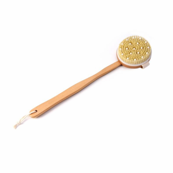 Masážní saunový kartáč FLAMMIFERA, 40 x 10 cm, hnědý