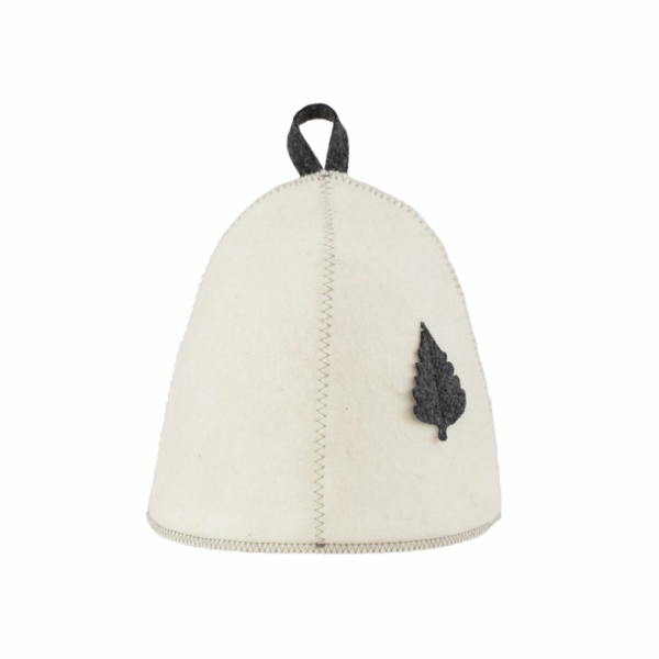 Klobouk do sauny FLAMMIFERA s ozdobou, bílá