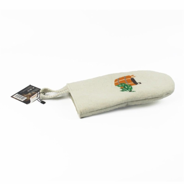 Rukavice do sauny FLAMMIFERA, 29,5 x 22,5 cm, bílá