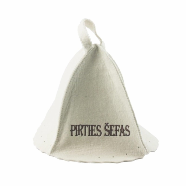 Klobouk do sauny FLAMMIFERA SAUNA CHEF, 38 x 24 cm, bílý