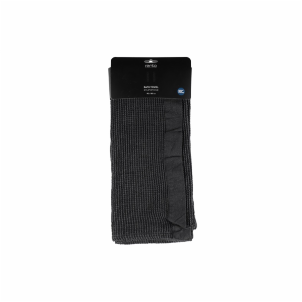 Osuška do sauny Rento Kenno, 180 x 90 cm, černá/šedá