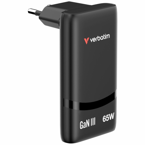 Verbatim Fold n Go GaN Charger 65W 2xUSB C schw.klappb.St...