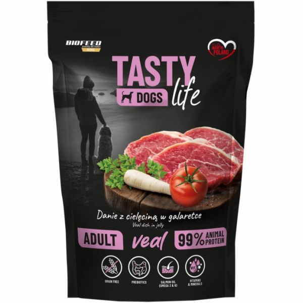 BIOFEED Tasty Dogs Life Veal - vlhké krmivo pro psy - 150g
