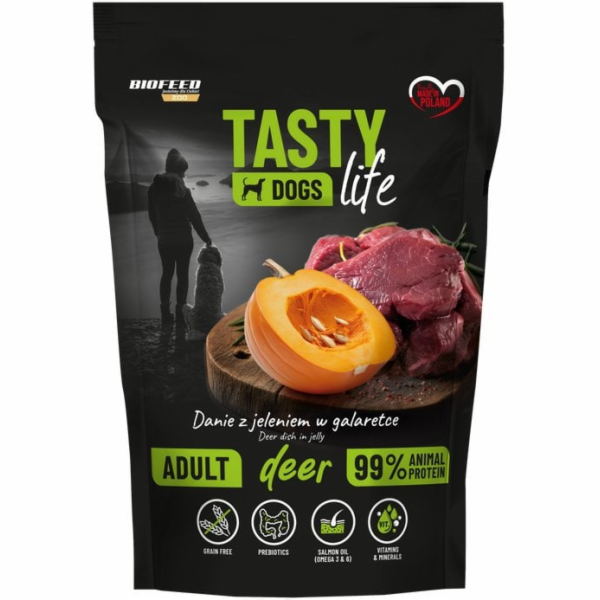 BIOFEED Tasty Dogs Life Deer - vlhké krmivo pro psy - 150g