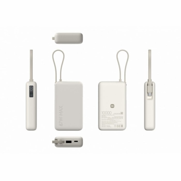 XIAOMI PowerBank 10000 (integrovaný kabel) 67W, hnědá