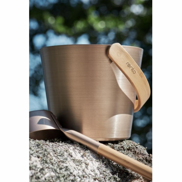 Saunové vědro RENTO, bambus, 0,3 l, 48 x 9 cm, šampaňské