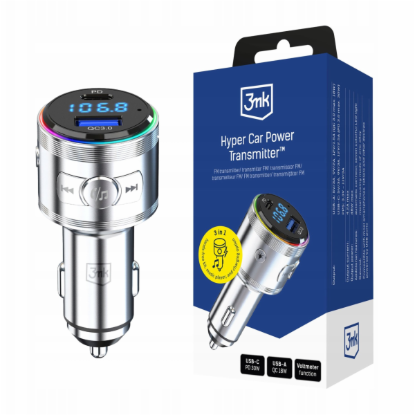 3MK Příslušenství - Hyper Car Power Transmitter 48W QC PD...