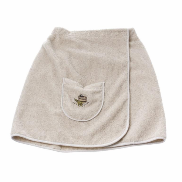 Saunová zástěra NAMU TEKSTILE, 75x140cm písková