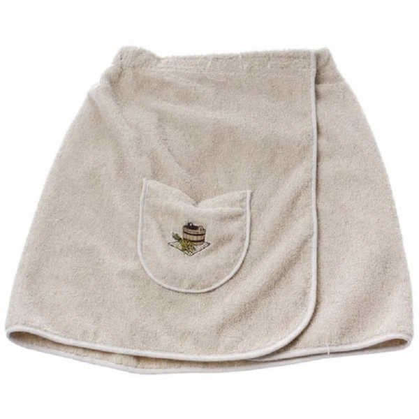 Saunová zástěra NAMU TEKSTILE, 55x140cm písková