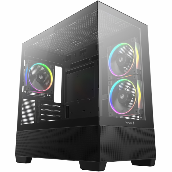 Deepcool CG380 3F (schwarz, Temepered Glass x 2)