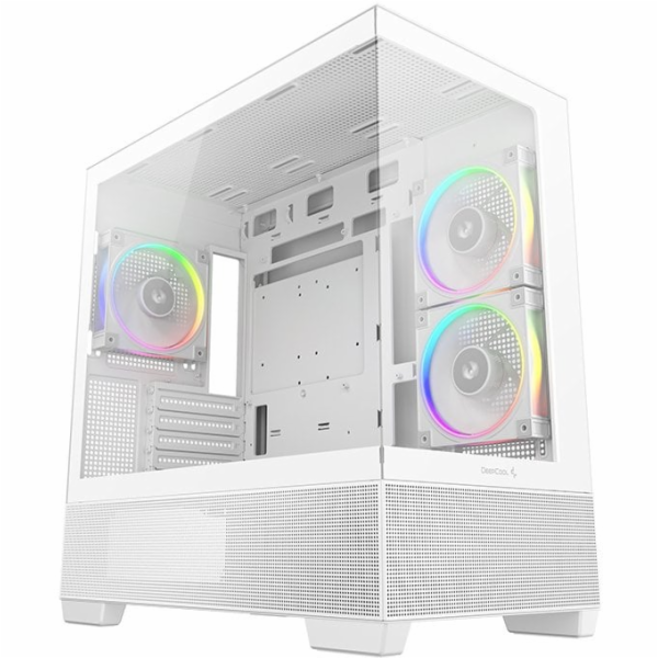 DEEPCOOL Case CG380 3F WH, mATX, ARGB, Průhledná bočnice,...
