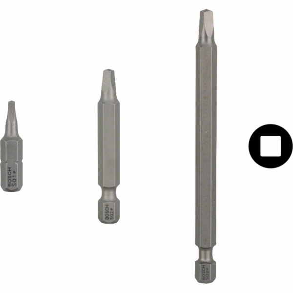 Bosch šroubovací hrot R2 (čtverec o straně 3mm) 3ks