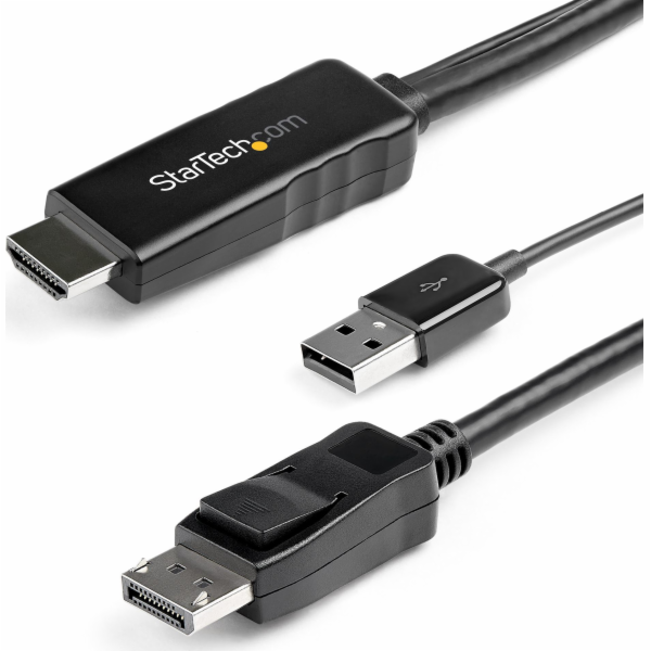 StartEch&nbsp;Displayport&nbsp;-&nbsp;HDMI&nbsp;+&nbsp;USB&nbsp;-A&nbsp;3M&nbsp;Black&nbsp;(HD2DPMM3M)