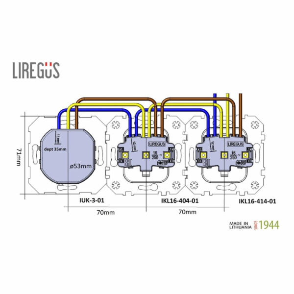 Zásuvka a USB A+C nabíječka LIREGUS EPSILON, bílá