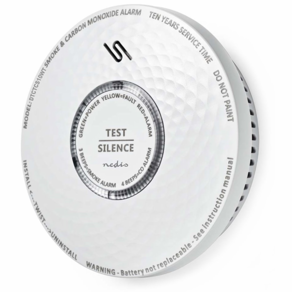 NEDIS detektor oxidu uhelnatého/ EN 14604 / EN 50291/ hla...