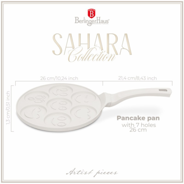 Lívanečník s titanovým povrchem Smajlíci 26 cm Sahara Col...