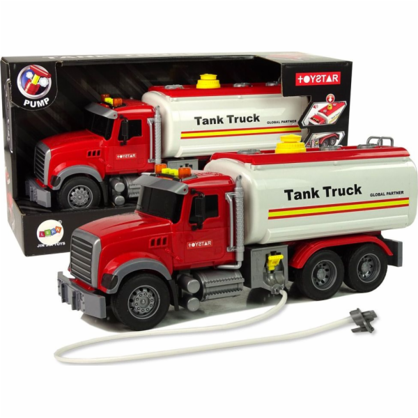 LeanToys Auto Nákladní Auto Cisterna Bílá Zvuková Světla