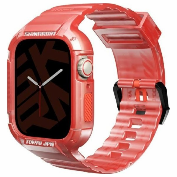 Skinarma pásek+pouzdro Saido 2v1 Apple Watch 45/44mm červené