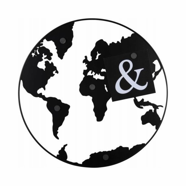 Masterkidz Kovová nástěnka na poznámky, ve tvaru Země, SV...