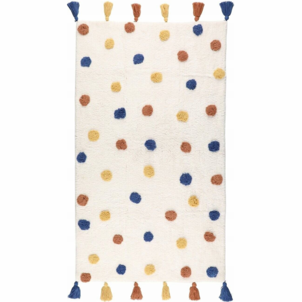 Bavlněný tečkovaný koberec, 70 x 120 cm
