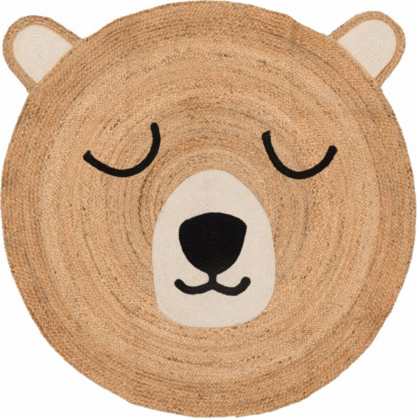 4Living Jutový koberec s medvědem, 120 cm